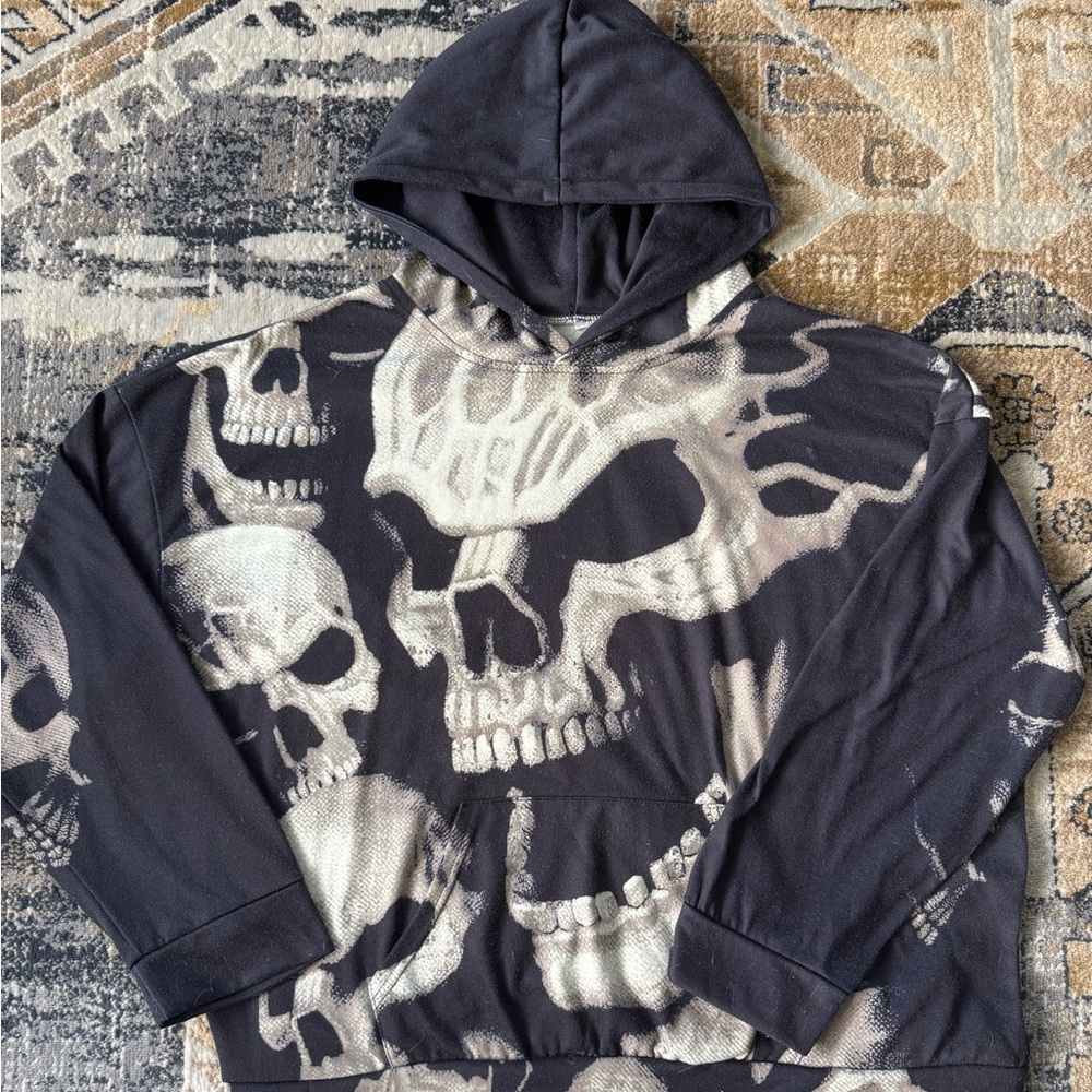 Men's Black Skull Hoodie